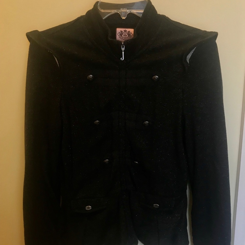 Juicy Couture sparkly zip up military jacket